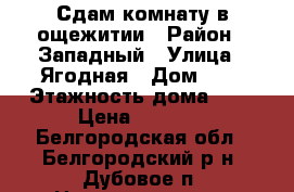 Сдам комнату в ощежитии › Район ­ Западный › Улица ­ Ягодная › Дом ­ 1 › Этажность дома ­ 5 › Цена ­ 8 500 - Белгородская обл., Белгородский р-н, Дубовое п. Недвижимость » Квартиры аренда   . Белгородская обл.